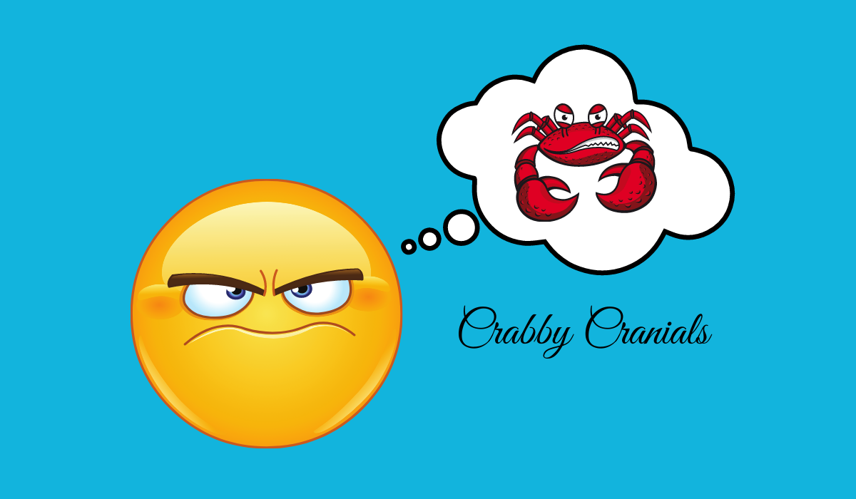 Crabby emoji with crab thought bubble